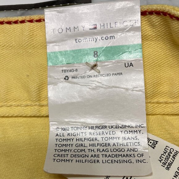 NWT Tommy Hilfiger Stretch Hipster Boot Yellow Size 8 Jeans - Picture 3 of 10